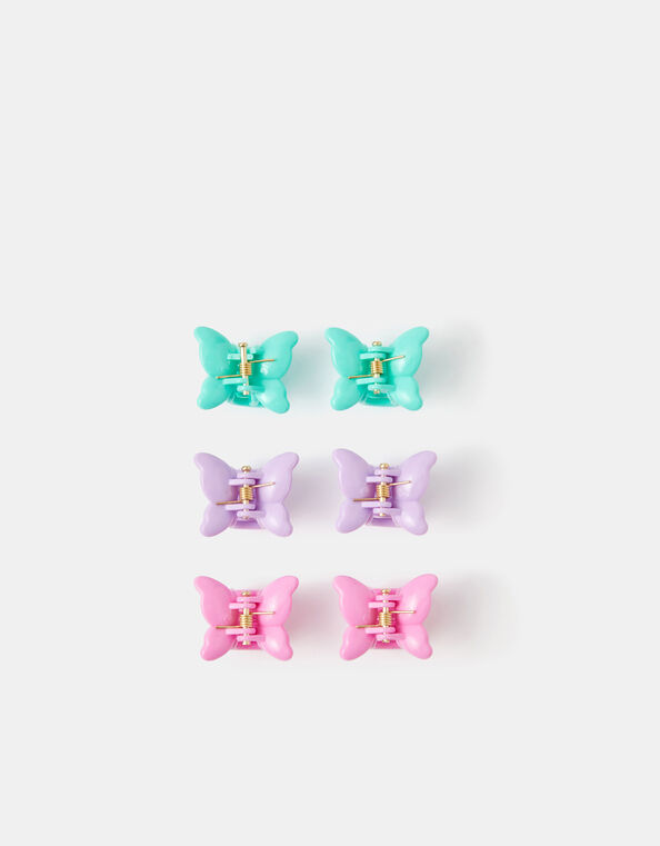 6-Pack Girls Mini Butterfly Claw Clips, , large