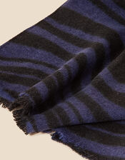 Wavy Print Blanket Scarf, , large