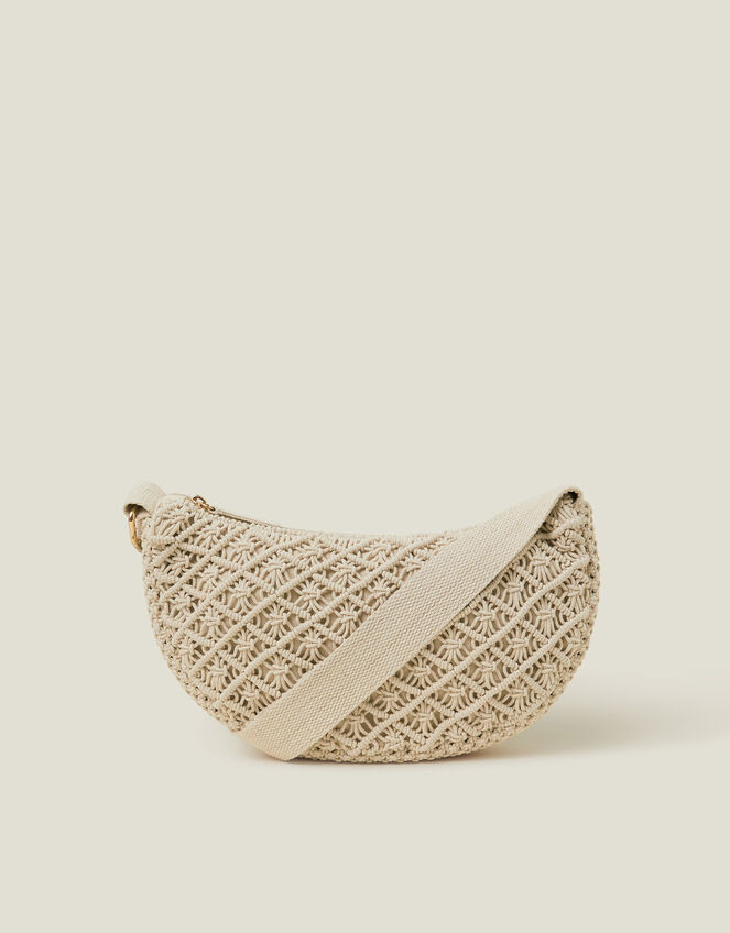 Macrame Sling Cross-Body Bag, , large