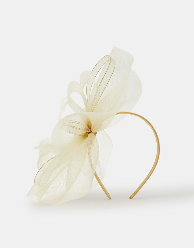 Mia Mini Crin Fascinator, Natural (CHAMPAGNE), large