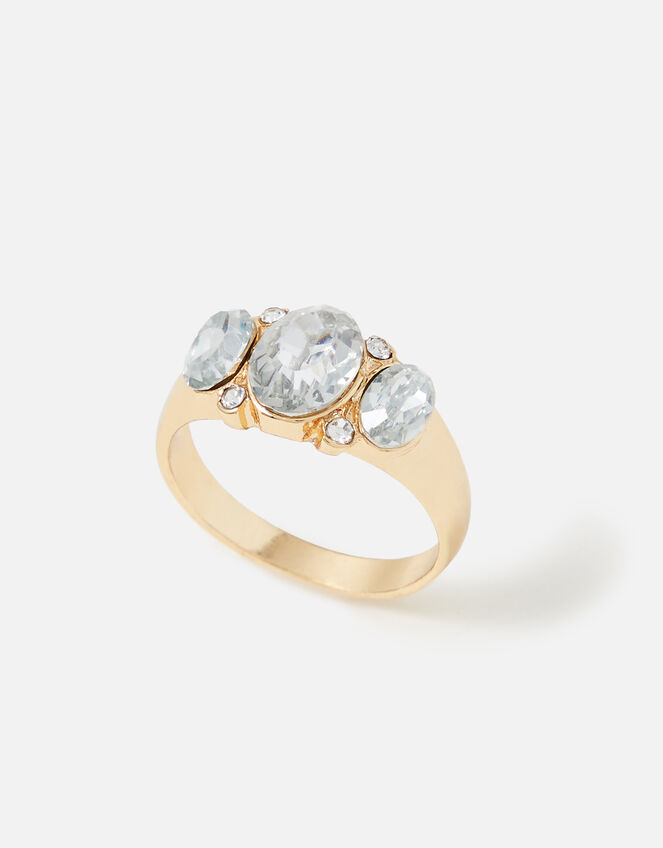 Blue Harvest Crystal Trilogy Ring, White (CRYSTAL), large