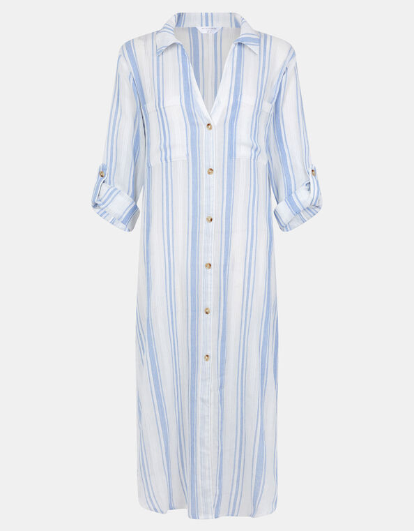 Stripe Maxi Shirt, Blue (BLUE), large