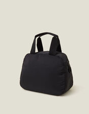 Floral Quilted Travel Bag, Black (BLACK), large