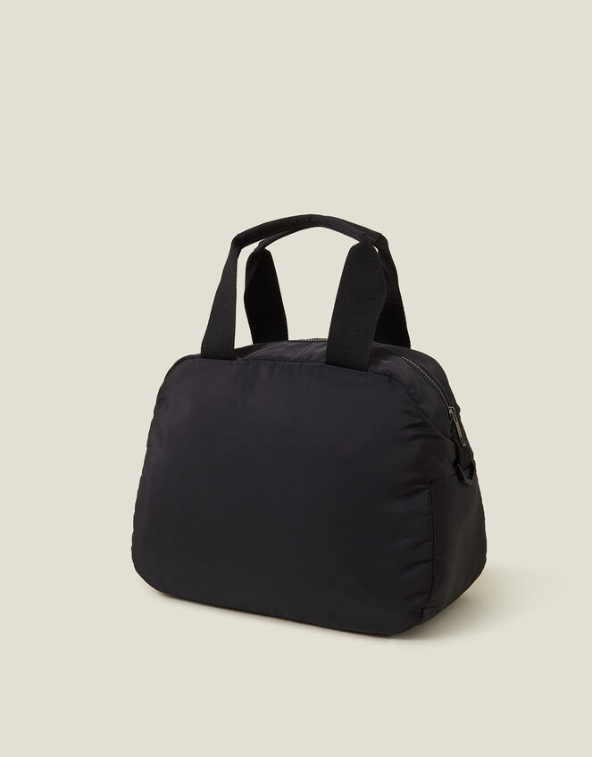 Floral Quilted Travel Bag, Black (BLACK), large