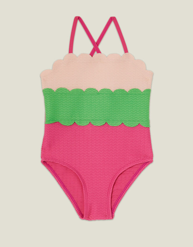 Girls Colourblock Swimsuit, BRIGHTS MULTI, large