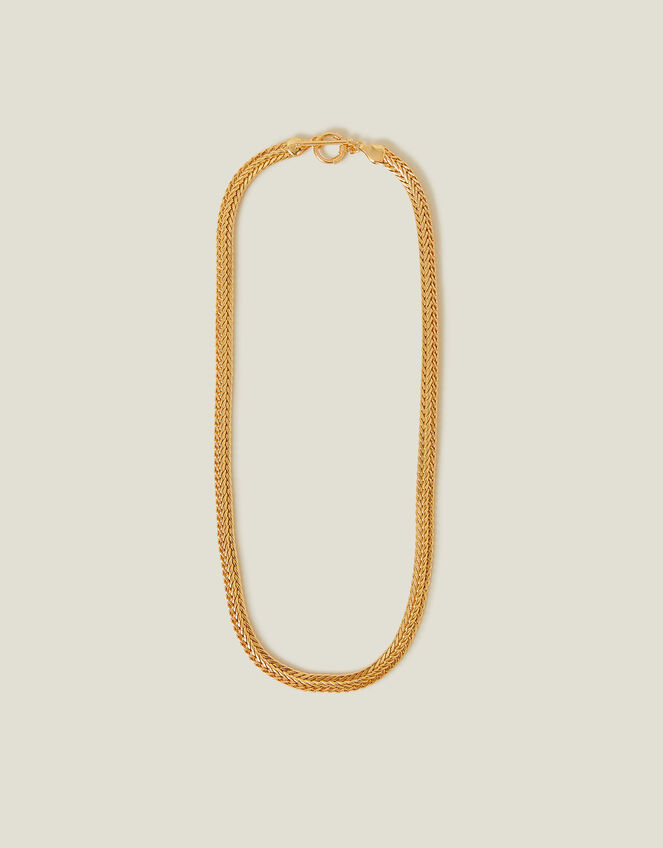 14ct Gold-Plated Chunky Weave Chain Necklace, , large