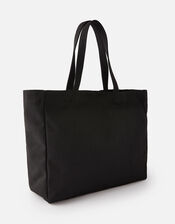 Canvas Shopper Bag, Black (BLACK), large