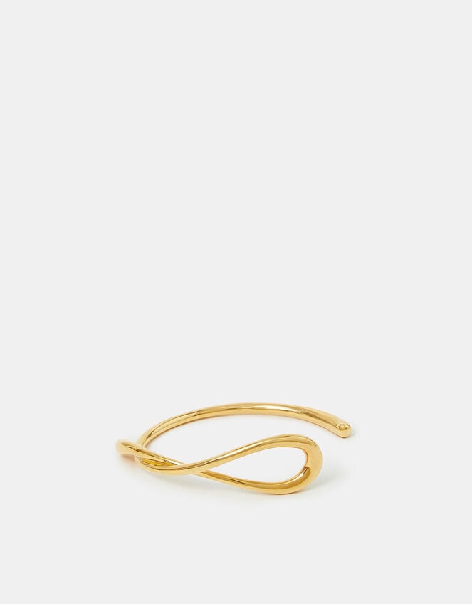 14ct Gold-Plated Swirl Cuff Bracelet, , large