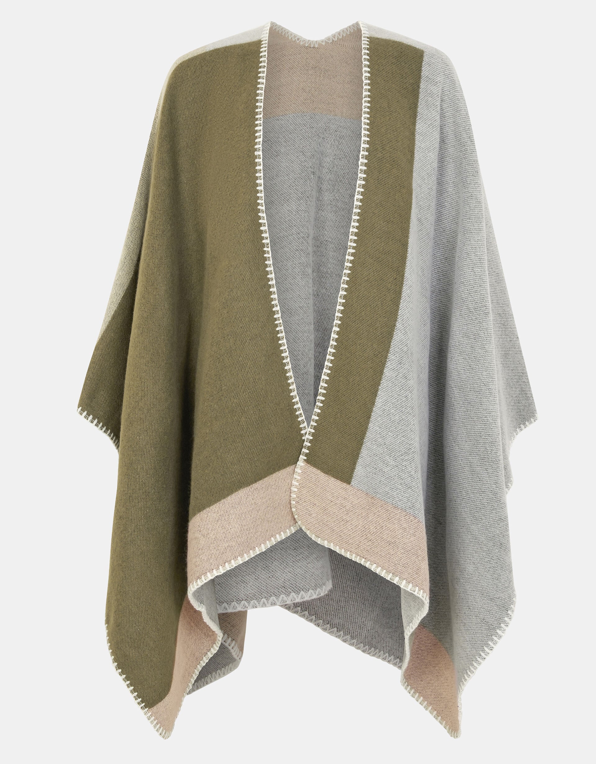 Colourblock Poncho | Scarves | Accessorize UK