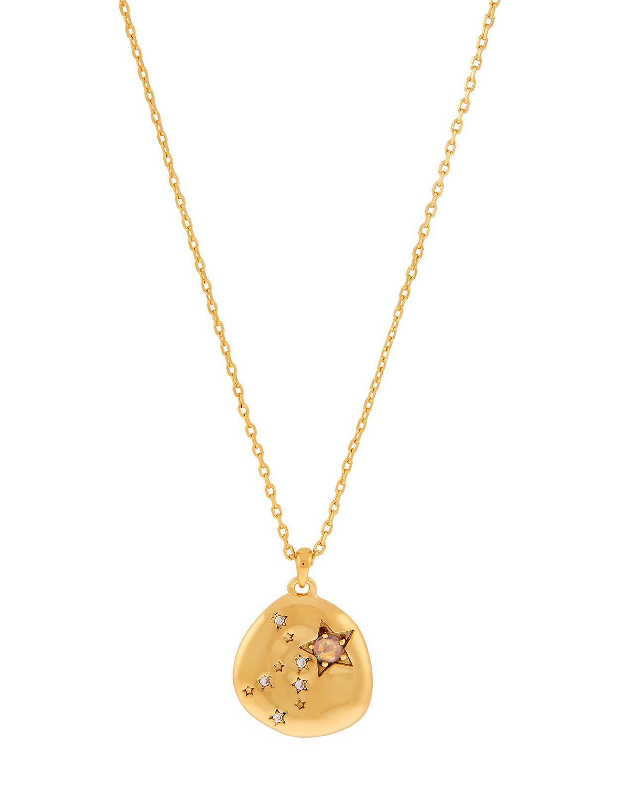 Gold Plated Opal Zodiac Necklace Virgo