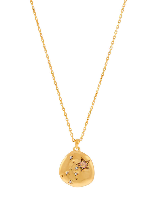 Gold-Plated Opal Zodiac Necklace - Virgo, , large