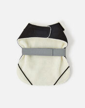 Quilted Dog Jacket with Reflector Strap, Black (BLACK), large