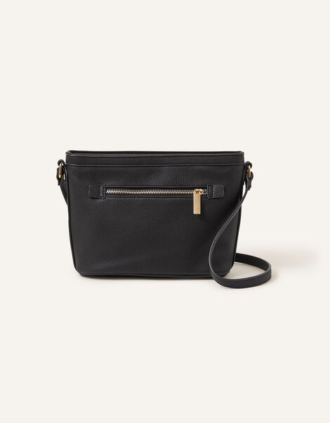 Top Zip Cross-Body Bag, Black (BLACK), large