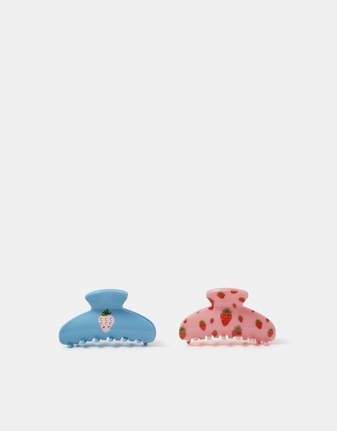 2-Pack Strawberry Print Claw Clips, , large