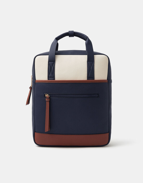 Faux Leather Backpack, Multi (DARKS MULTI), large