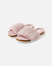 Symone Fluffy Slider Slippers, Pink (PINK), large