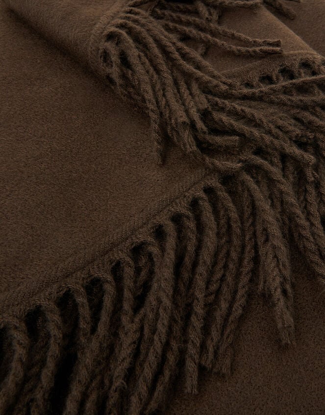 Large Tassel Knit Triangle Scarf, , large