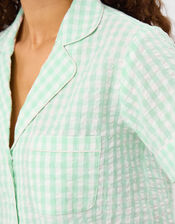 Gingham Short Pyjamas Set, Green (GREEN), large