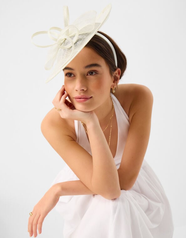 Bow Pearl Fascinator, , large