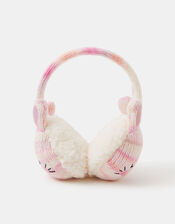 Girls Bunny Knit Earmuffs, , large