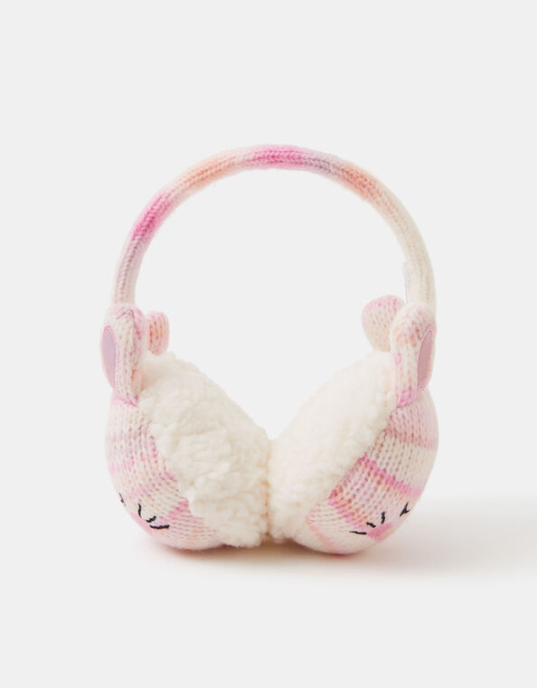 Girls Bunny Knit Earmuffs, , large