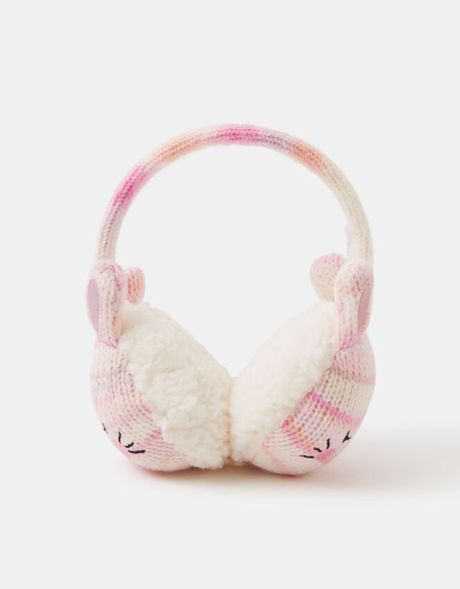 Girls Bunny Knit Earmuffs, , large