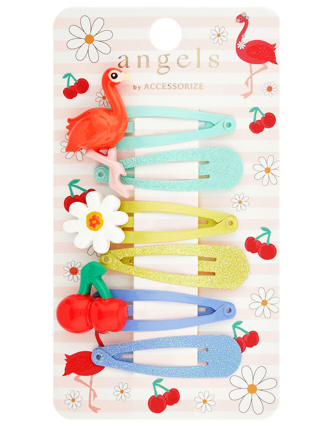 Flora Flamingo Hair Clip Set Girls hair clips Accessorize UK