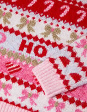 Girls Fair Isle Christmas Jumper, Multi (BRIGHTS MULTI), large