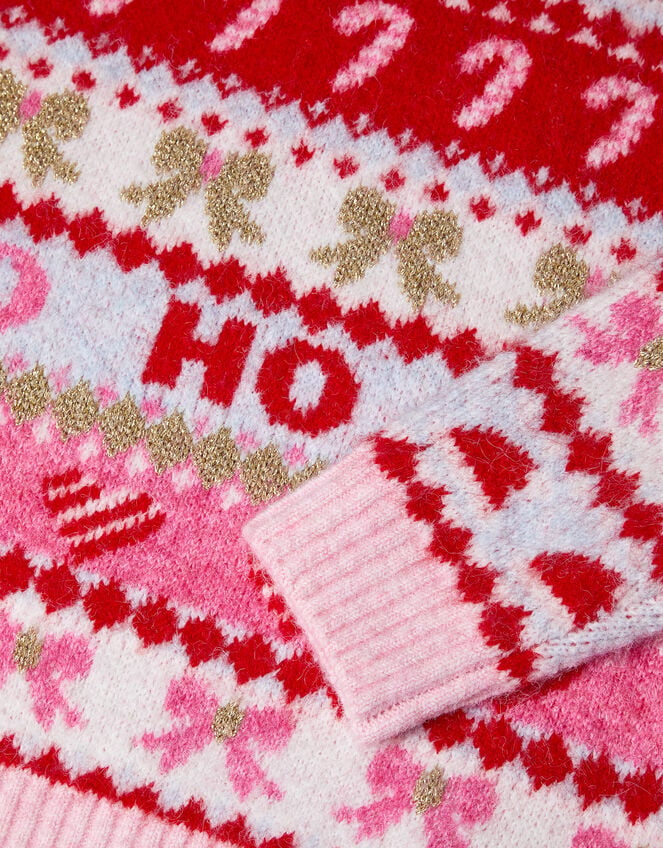 Girls Fair Isle Christmas Jumper, Multi (BRIGHTS MULTI), large