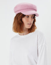 Fluffy Sparkle Baker Boy Hat, Pink (PINK), large