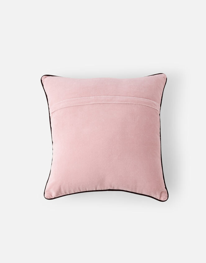 Embellished Zebra Velvet Cushion Cover, , large