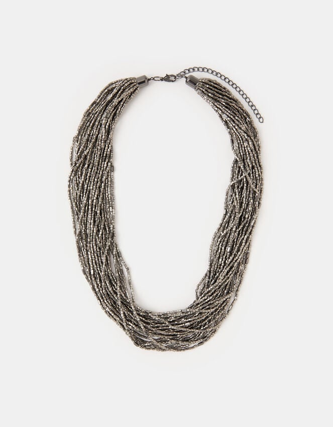 Twisted Beaded Collar Necklace, , large