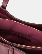 Webbing Strap Shoulder Bag , Red (BURGUNDY), large