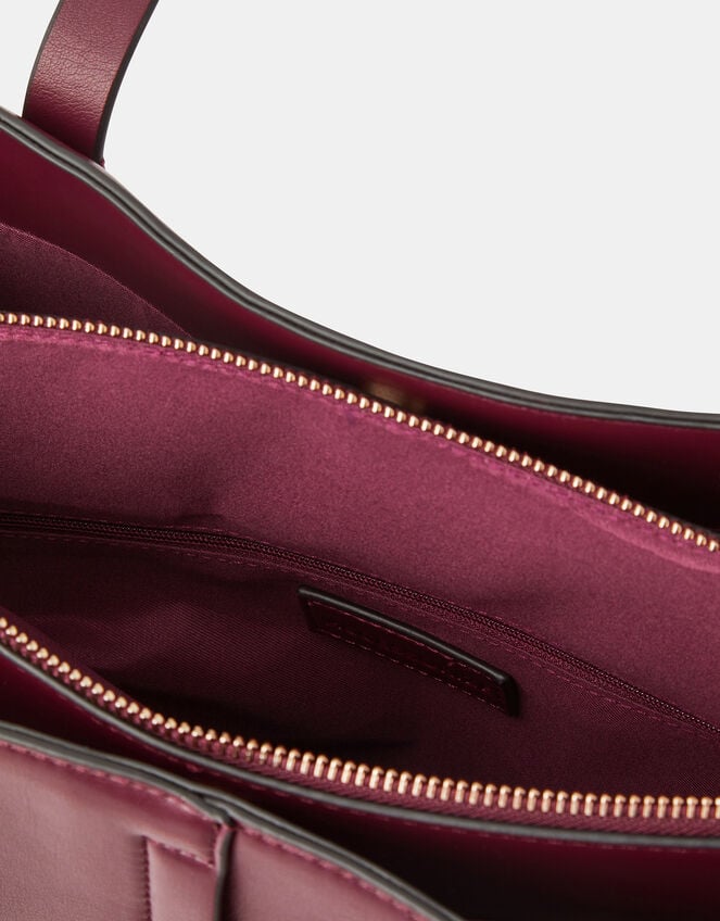 Webbing Strap Shoulder Bag , Red (BURGUNDY), large