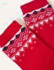 Retro Alpine Socks, Red (RED), large