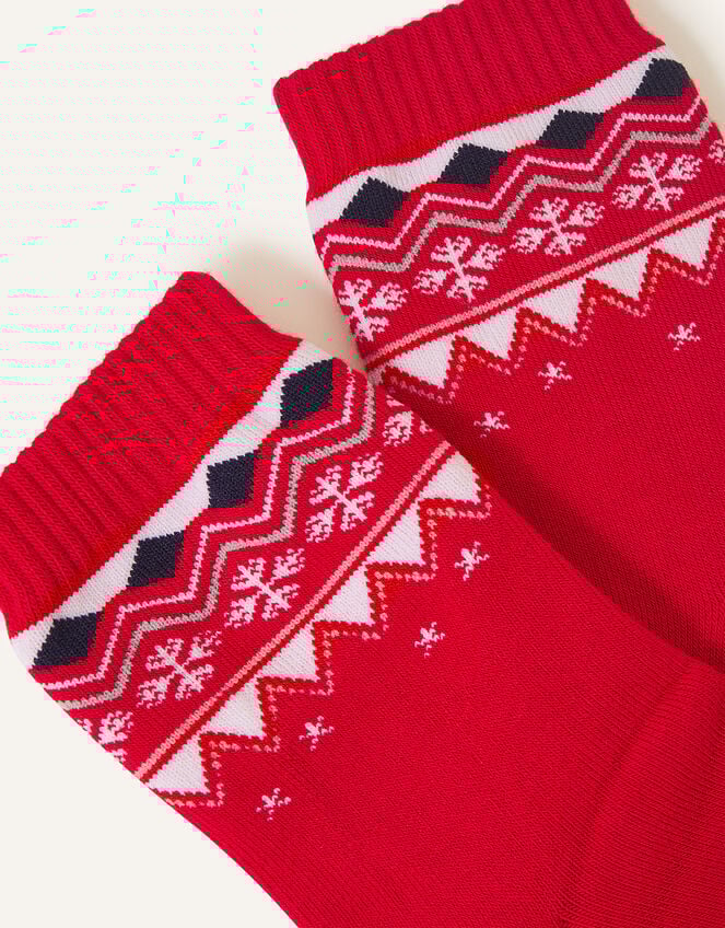 Retro Alpine Socks, Red (RED), large