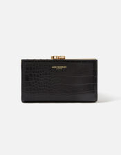 Large Bella Clip Frame Purse, Black (BLACK), large