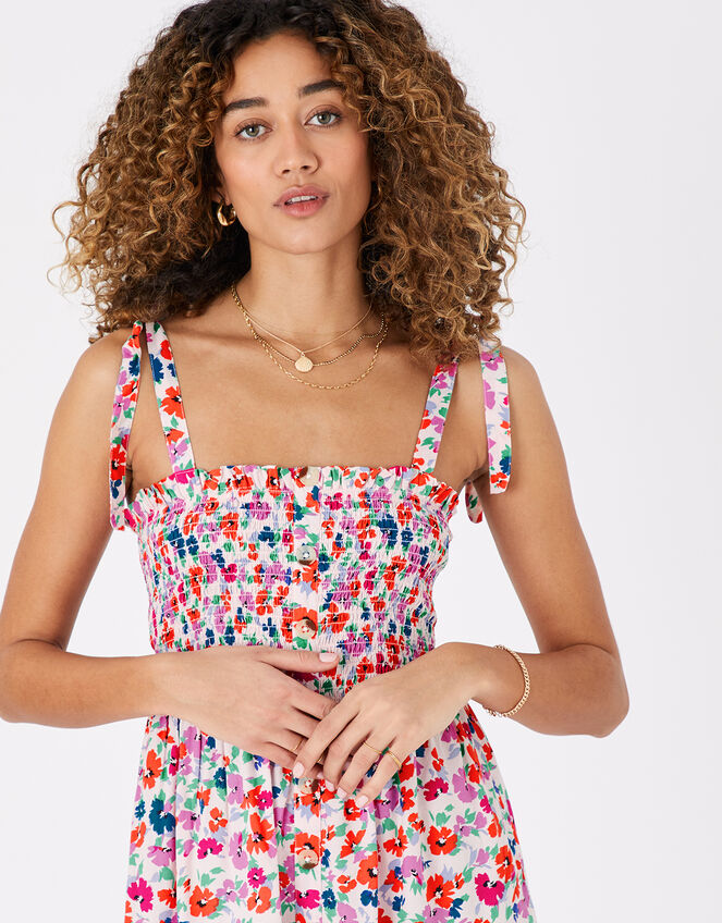 Floral Dress in LENZING™ ECOVERO™, Multi (BRIGHTS-MULTI), large