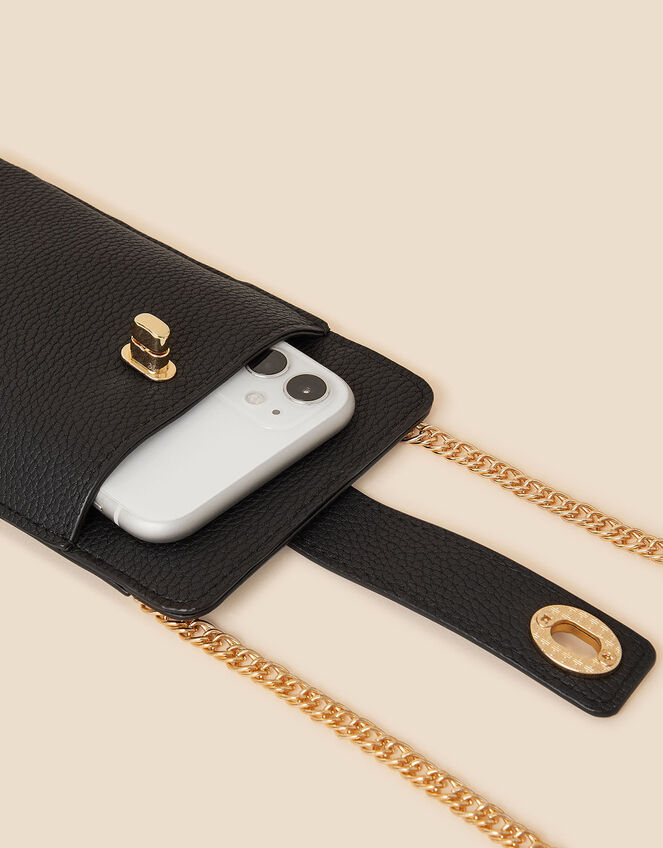 Chain Phone Bag, Black (BLACK), large
