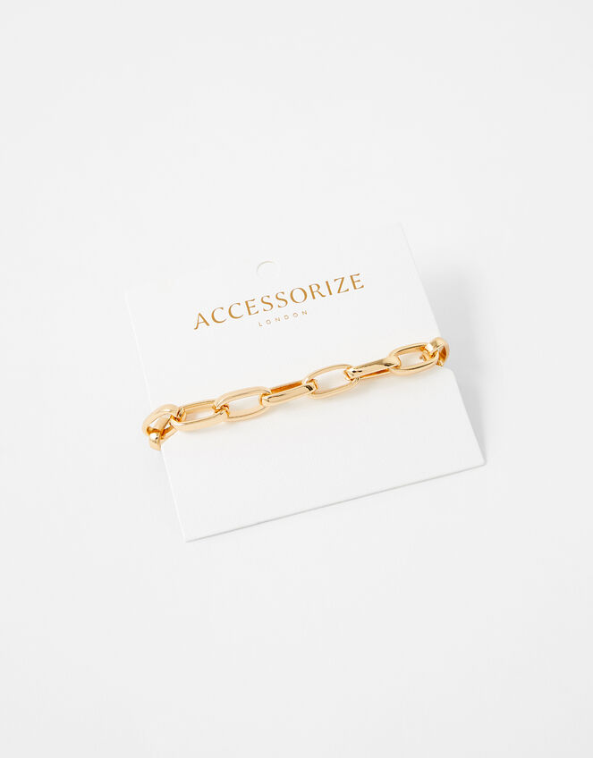 Simple Medium Chain Bracelet, Gold (GOLD), large