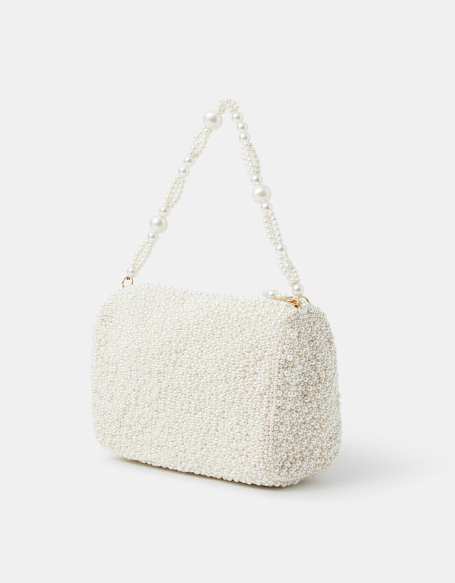 Mrs Beaded Pearl Handheld Bag, , large