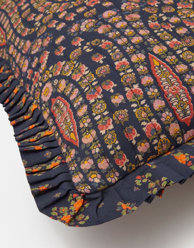 Paisley Quilted Square Cushion Cover, , large