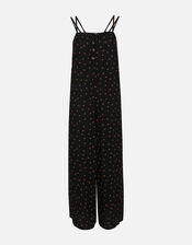 Spot Strappy Romper, Black (BLACK), large