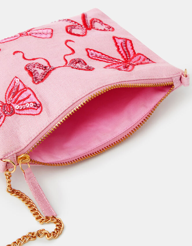 Girls Embellished Bow Crossbody Bag, , large