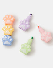 Girls 6-Pack Dog Paw Highlighters, , large