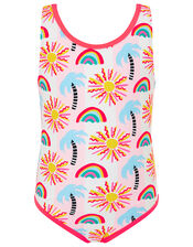 Summer Palm Tree Swimsuit, Multi (BRIGHTS-MULTI), large