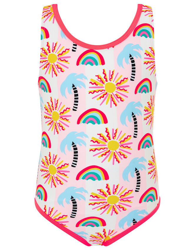 Summer Palm Tree Swimsuit, Multi (BRIGHTS-MULTI), large