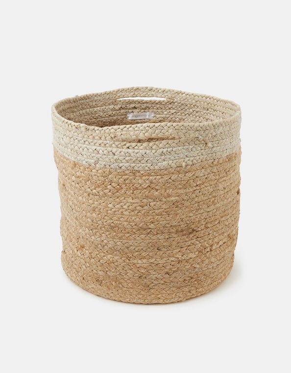 Braided Jute Basket, , large