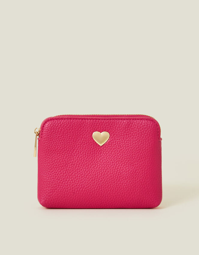Heart Faux Leather Coin Purse, , large