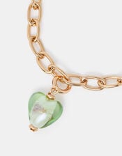 Glass Heart Jewellery Charm, , large